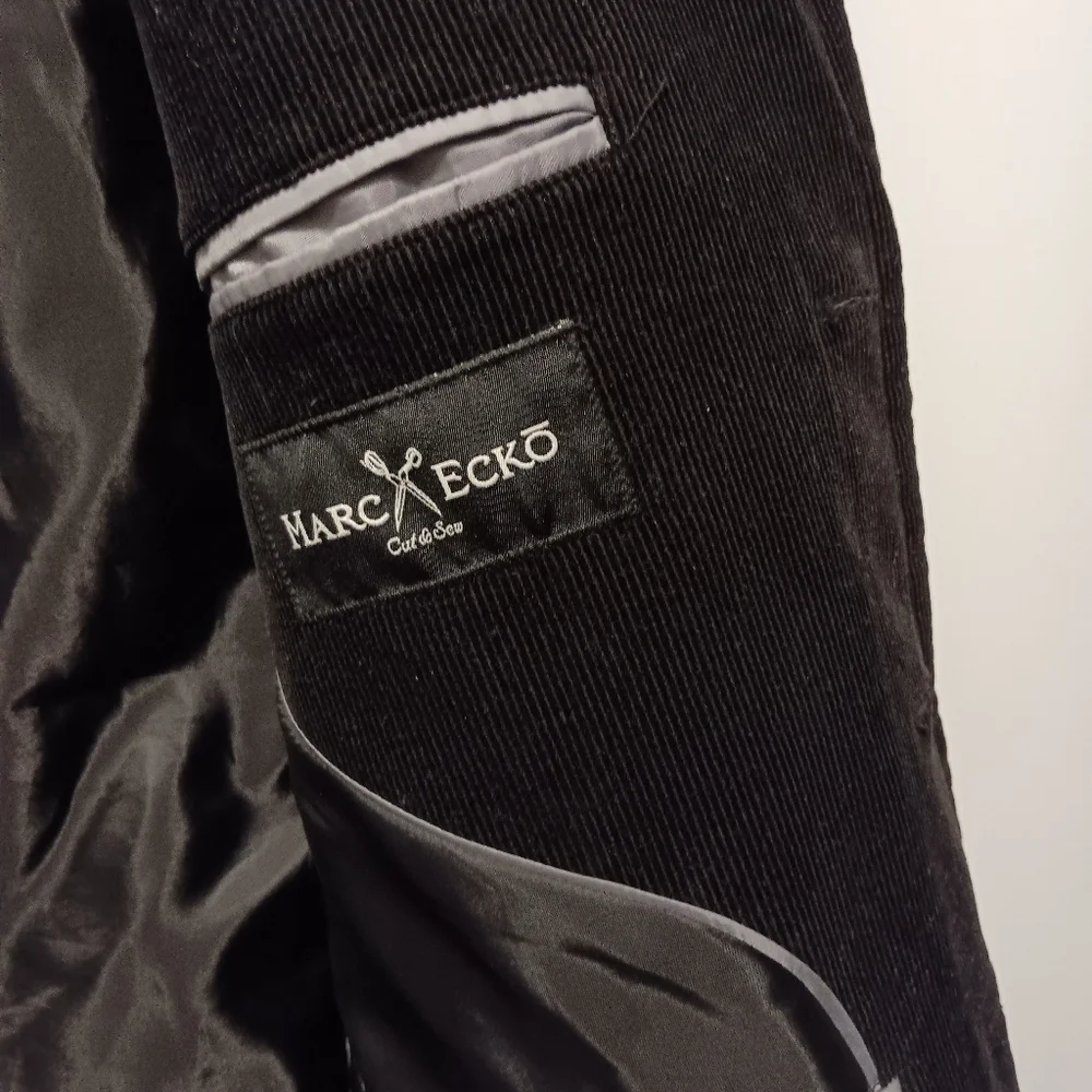 Marc Ecko Black Cut & Sew Pinstripe Corduroy Men's Small